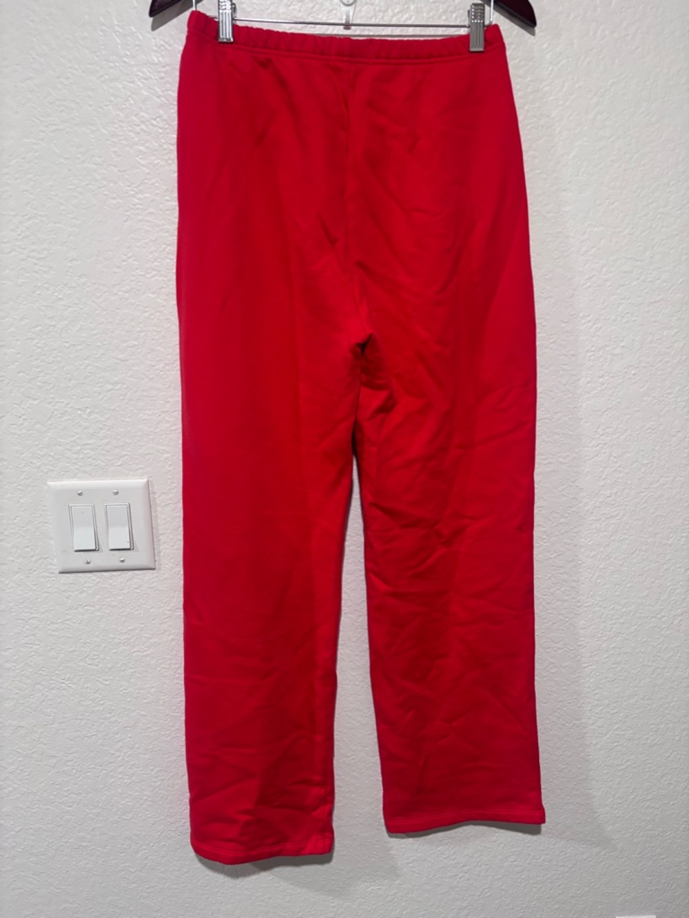 NWOT Nuuds Core Fleece Wide Leg Sweatpants in Chili Red Medium - Picture 7 of 7